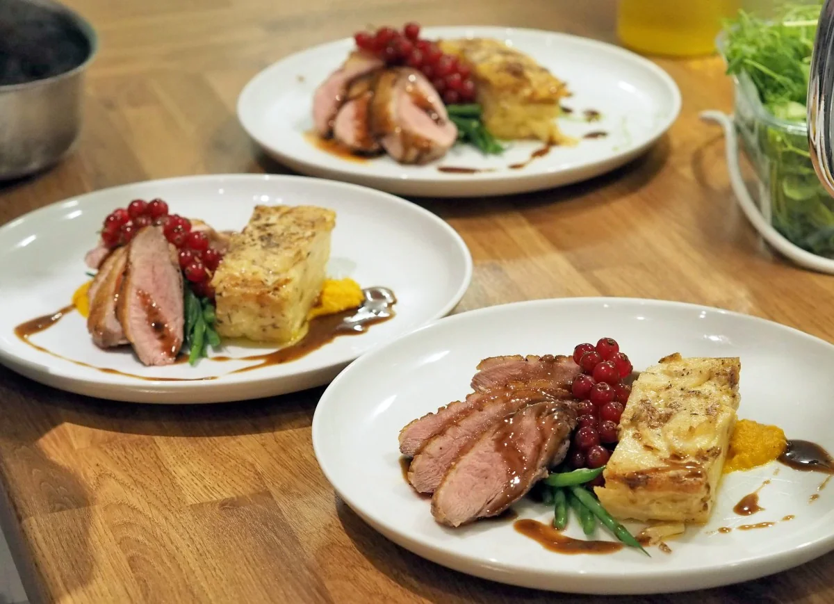 Private chef dinner prepared for a special occasion